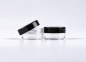 Preview: Mini Dose 10 ml – Transparent – Deckel Weiss/Schwarz
